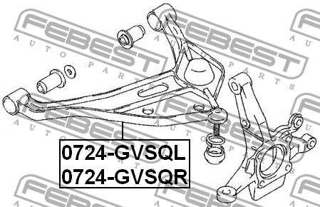 Рычаг подвески 0724-GVSQR 0724-GVSQR FEBEST