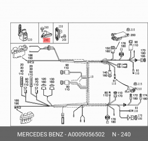 Датчик вертикального ускорения MERCEDES A 000 905 65 02 MERCEDES BENZ
