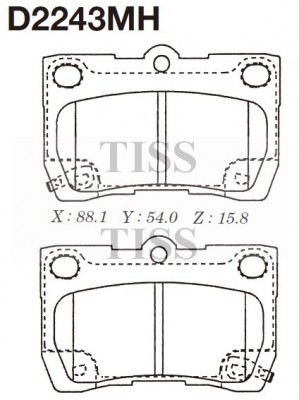 Колодки тормозные диск. с антискрипн.пласт. D2243MH D2243MH MK KASHIYAMA