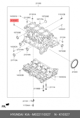kia Soul 2009-2014 M022110327 HYUNDAI KIA