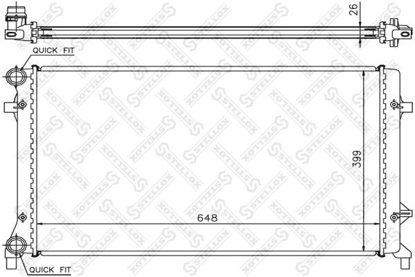 Радиаторы сист.охлаждения™STELLOX 1025204SX 10-25204-SX STELLOX