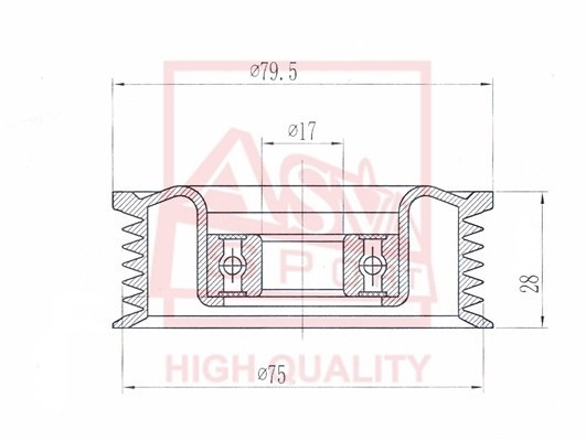 РОЛИК НАТЯЖНОЙ MZBP006 MZBP-006 ASVA