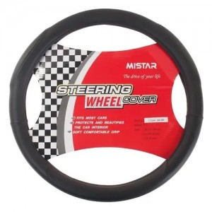 Оплетка руля (L) 39-41см черная кожа MISTAR MISLT34ABKL MISTAR