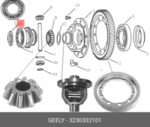 Сальник привода GEELY переднего OE 3230332101 GEELY