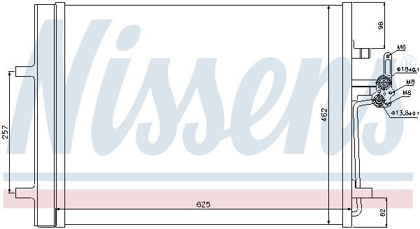 Конденсер FORD MONDEO IV, S-MAX, LAND ROVER FREELANDER 2, EVOQUE 940044 940044 NISSENS