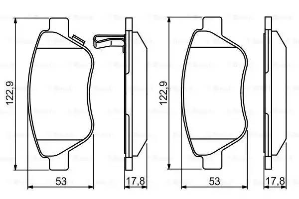 Колодки тормозные дисковые 0986495237 0 986 495 237 BOSCH