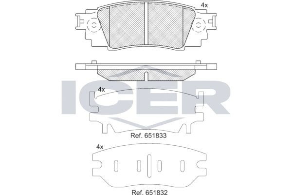 182262 колодки дисковые задние!\ Lexus RX 200-450 15> 182262 ICER
