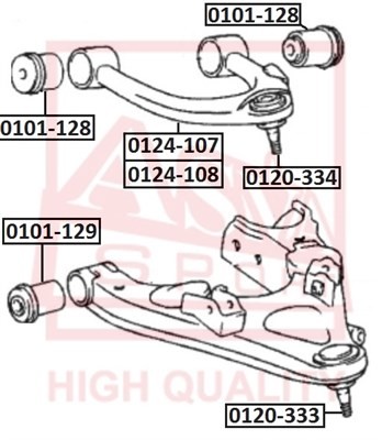 ОПОРА ШАРОВАЯ ВЕРХНЯЯ ASVA 0120-334 0120-334 ASVA