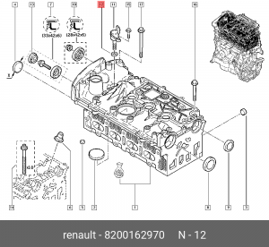 Сальник RENAULT Megane регулятора фаз газораспределения OE 8200162970 RENAULT