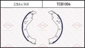 Колодки тормозные барабанные TOYOTA Allion/Corolla Spacio/Matrix/Opa/Probox/Sien TCB1004 TATSUMI