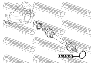 Кольцо АБС MERCEDES C (W250) ступицы задней FEBEST RABS-204 FEBEST