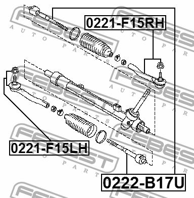 Тяга рулевая NISSAN NV200 M20 2009- 0222-B17U 0222-B17U FEBEST