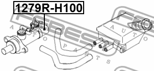 РЕМКОМПЛЕКТ ГЛАВНОГО ТОРМОЗНОГО ЦИЛИНДРА подходит для HYUNDAI PORTER H-100 2004- 1279R-H100 FEBEST