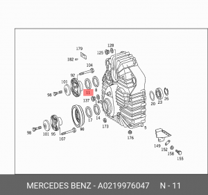 сальник КПП!\ MB A0219976047 MERCEDES BENZ