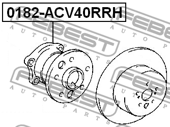 Ступица задняя правая 0182-ACV40RRH FEBEST
