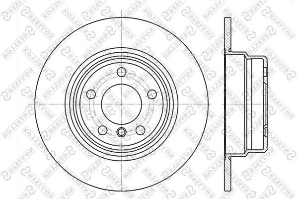 диск тормозной задний!\ BMW X5 3.0/4.4/3.0D 00> 6020-1548-SX STELLOX
