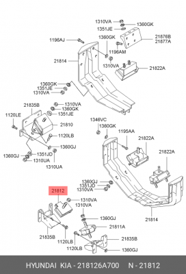 218126A700 Опорный узел двигателя 218126A700 MOBIS