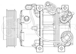 Компрессор кондиц. для а/м Hyundai Sonata YF/Kia Optima (10-) 2.0i/2.4i LCAC0811 LCAC0811 LUZAR