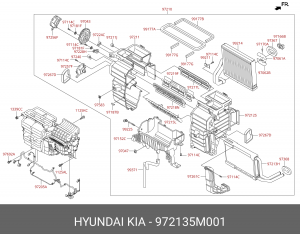 Радиатор отопителя HYUNDAI Mighty EX6,8 (15-) OE 972135M001 HYUNDAI KIA