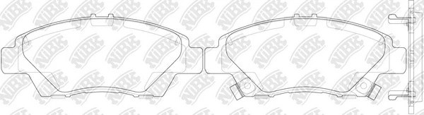 Колодки тормозные HONDA Jazz 3 передние (4шт.) NIBK PN8868 NIBK