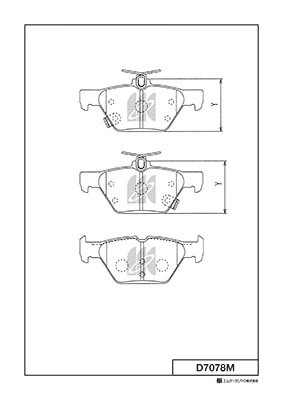 D7078 колодки дисковые задние!\ Subaru Legacy/Outback 2.5/3.6 15> D7078M MK KASHIYAMA
