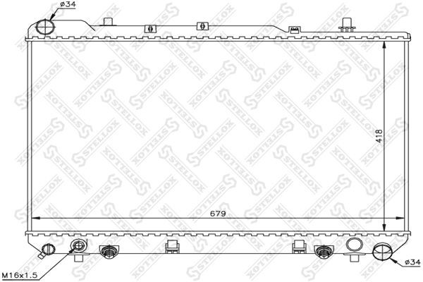 Радиатор охлаждения  1025684SX 10-25684-SX STELLOX