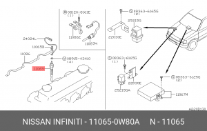 Свеча накаливания 11065-0W80A NISSAN