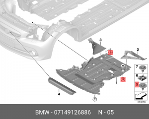 5-СЕРИЯ F10/F11 (2009>) 07 14 9 126 886 BMW