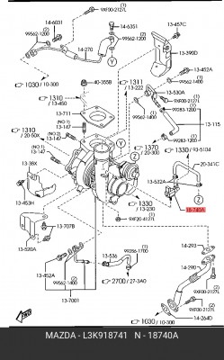 Клапан электромагнитный L3K918741 L3K9-18-741 MAZDA