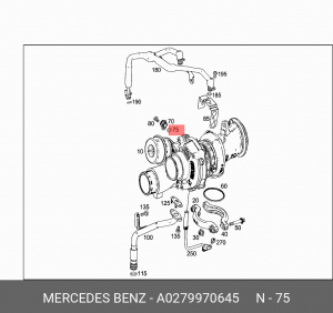 КОЛЬЦО УПЛОТНИТЕЛЬНОЕ 0279970645 A0279970645 MERCEDES BENZ