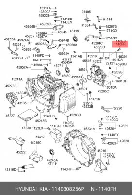 Болт HYUNDAI HD65,72,78 OE 1140308256P HYUNDAI KIA