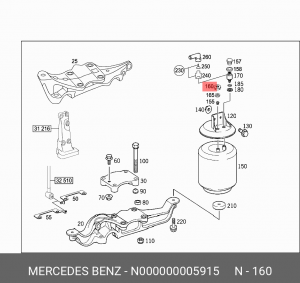 гайка !М24х1.5 \MB N 000000 005915 MERCEDES BENZ