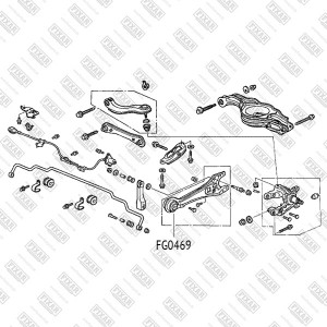 сайлентблок зад продол. рычага!\ Honda Odyssey 94> FG0469 FIXAR