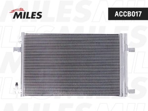 Радиатор кондиционера (паяный) GM ORLANDO/CRUZE/ZAFIRA/ASTRA 1.4-1.8/2.0D A/T 09 ACCB017 MILES