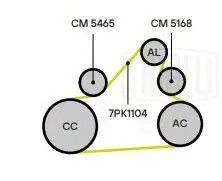ролик ГРМ! опорн.\ BMW 3 E90 1.6i 05> CM 5168 TRIALLI