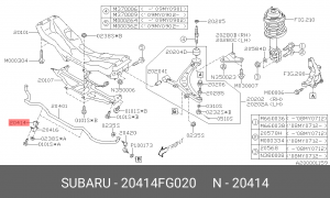 Втулка стабилизатора 20414-FG020 20414FG020 SUBARU