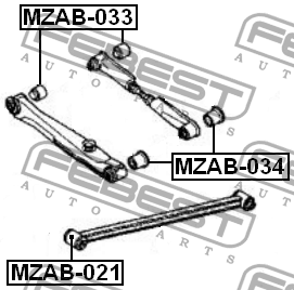 Сайлентблок MZAB-034 MZAB-034 FEBEST