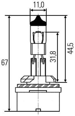 Лампа H27W/1 12V 8GH008991-021 HELLA