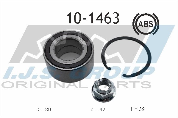 к-кт подшип. перед. ступицы!\ Renault Duster/Fluence 10 >/Megane 08> 101463 IJS GROUP