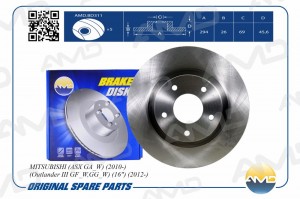 "Диск тормозной передний MITSUBISHI Outlander III GF_W,GG_W, 16"", 2012-, ASX GA AMD.BD311 AMD