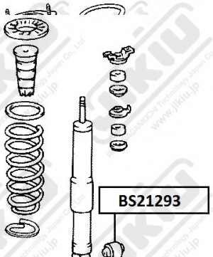 сайлентблок заднего амортизатора нижний!\ Toyota Land Cruiser UZJ100/HDJ100 98> BS21293 JIKIU