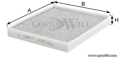 Фильтр салона угольный AG464CFC AG 464 CFC GOODWILL
