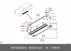 крепеж! (клоп) фиксатор\ Mitsubishi Pajero/Montero Sport KS 15> MU001623 MITSUBISHI