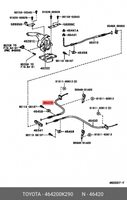 ТРОС СТОЯНОЧНОГО ТОРМОЗА 46420-0K290 46420-0K290 TOYOTA