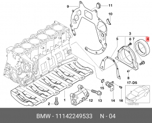 BMW E12/21/28/30/34/36 90x110x12 11 14 2 249 533 BMW