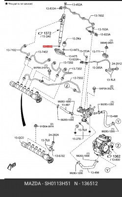 Шайба SH0113H51 SH0113H51 MAZDA