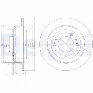 BG4138 диск тормозной задний!\ KIA Carnival 2.7/2.9CRDi 06> BG4138 DELPHI