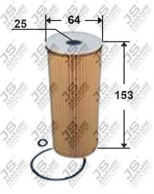фильтр масляный!\Audi A3/A4/A6,VW Golf/Passat/Sharan 1.9TDi 96> OE0031 JS ASAKASHI