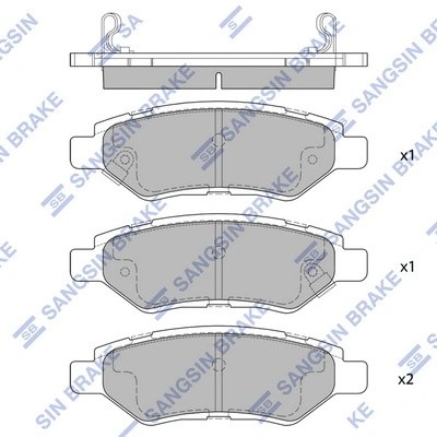 Колодки тормозные SP2252 SP2252 SANGSIN