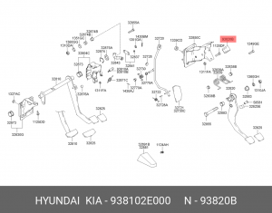Выключатель HYUNDAI Porter 2,Tucson KIA K2500,2700 стоп-сигнала OE 938102E000 HYUNDAI KIA